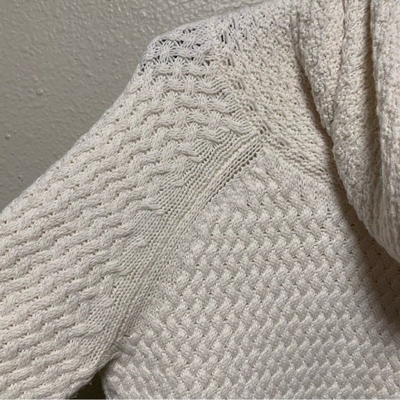 New York & Company Sz M women’s pearl white thick cowl-neck chunky sweater cozy - Picture 12 of 14